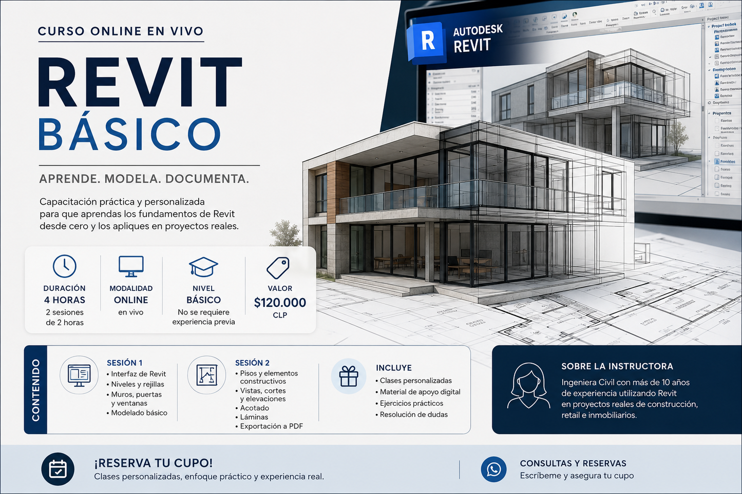 Curso Básico de Revit Online | 4 Horas en Vivo
